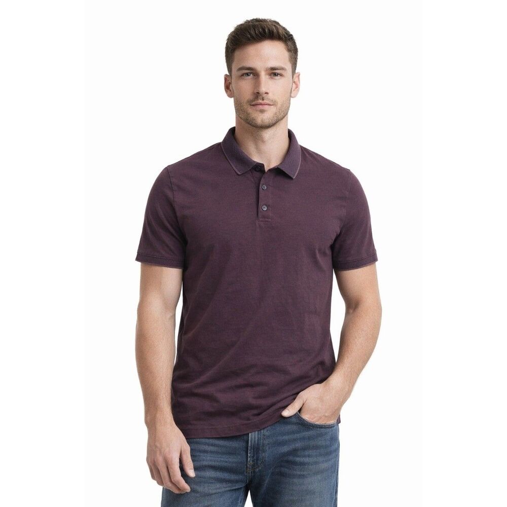 Axist Polo Shirt Mens Medium Burgundy
